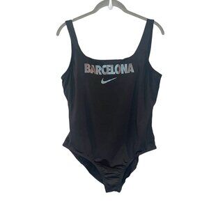 NIKE CITY SERIES U-BACK ONE-PIECE‎ Swimsuit Black Barcelona NESSA306-081 L